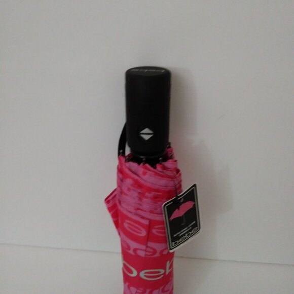 Bebe Pink Logo Compact Umbrella Auto Open - Picture 9 of 15